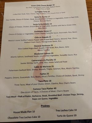 Menu photo 6 La Fogata Grill Santa Fe, NM