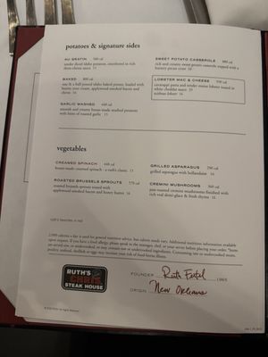 Menu photo 4 Ruth's Chris Steak House Reno, NV Menu photo 4 Ruth's Chris Steak House Reno, NV