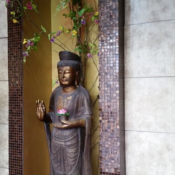 Cascade Spa - Statue right in front of the entrance.  Has waterfalls on both sides! - Massage Near Me - San Diego, California