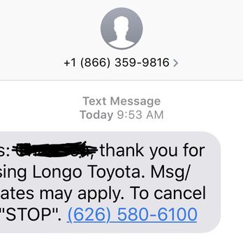 Longo Toyota - I got a text message that my car was received and taken it 9:53am, but next thing I know I see my car waiting at cashiers at 10:03am - Car Dealers Near Me - El Monte, California