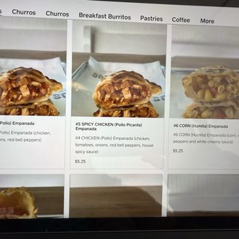 Chalos - Empanada menu 4.2025 - Coffee & Tea Near Me - San Francisco, California