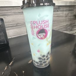 Cotton candy slush with honey boba Cotton candy slush with honey boba