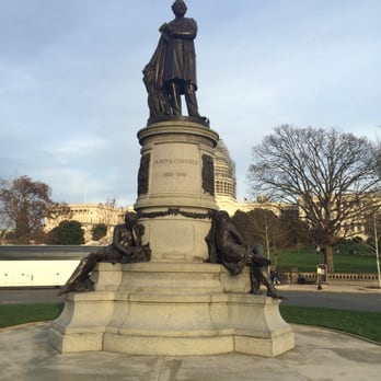 President James A Garfield Monument - A bronze statue of the 20th president who only held office for four months before being assassinated. - Landmarks & Historical Buildings Near Me - Washington, DC, District of Columbia