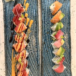 Seaside roll and rainbow roll