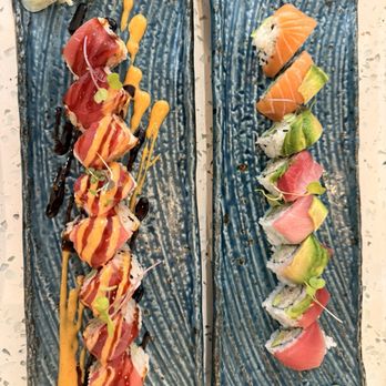 The Boathouse - Seaside roll and rainbow roll - Seafood Near Me - Saint Johns, Florida