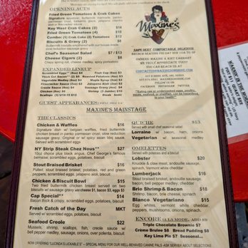 Maxine's On Shine - Menu brunch 01/22 - New American Near Me - Orlando, Florida Maxine's On Shine - Menu brunch 01/22 - New American Near Me - Orlando, Florida