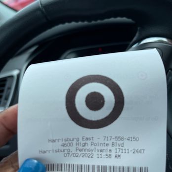 Target - Receipt - Department Stores Near Me - Harrisburg, Pennsylvania
