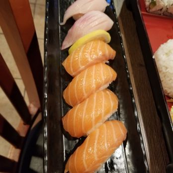 Umebana - Salmon and Hamachi Nigiri Sushi. - Japanese Near Me - Duarte, California Umebana - Salmon and Hamachi Nigiri Sushi. - Japanese Near Me - Duarte, California