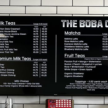 The Boba Co - Menu 1 - Bubble Tea Near Me - San Marcos, California The Boba Co - Menu 1 - Bubble Tea Near Me - San Marcos, California