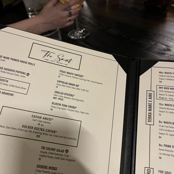 The Saint - Menu - Steakhouses Near Me - Dallas, Texas