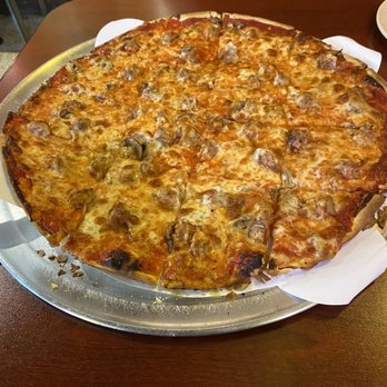 Angelo's Pizza - Cheese sausage mushroom pizza - Pizza Near Me - Downers Grove, Illinois
