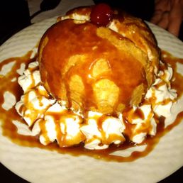 Deep fried dulce de leche ice cream...it filled the entire plate.