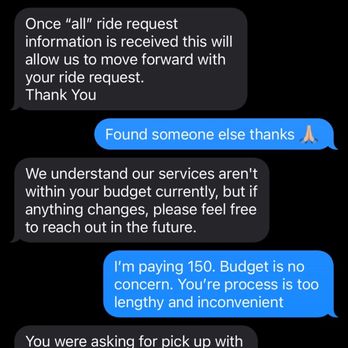 Atx Lux Rides - Needed a ride bad so found someone else at a waaay better price who didn't require so much information meaning a much smoother interaction. - Airport Shuttles Near Me - Smithville , Texas