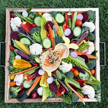 Crayve Boards - a variety of vegetables in a wooden box - Caterers Near Me
