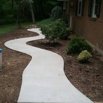 Labor Boys - Creative concrete walkway. - Painters Near Me Labor Boys - Creative concrete walkway. - Painters Near Me