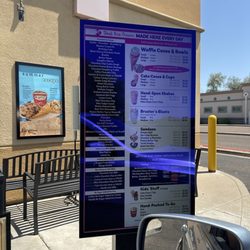 Drive up menu