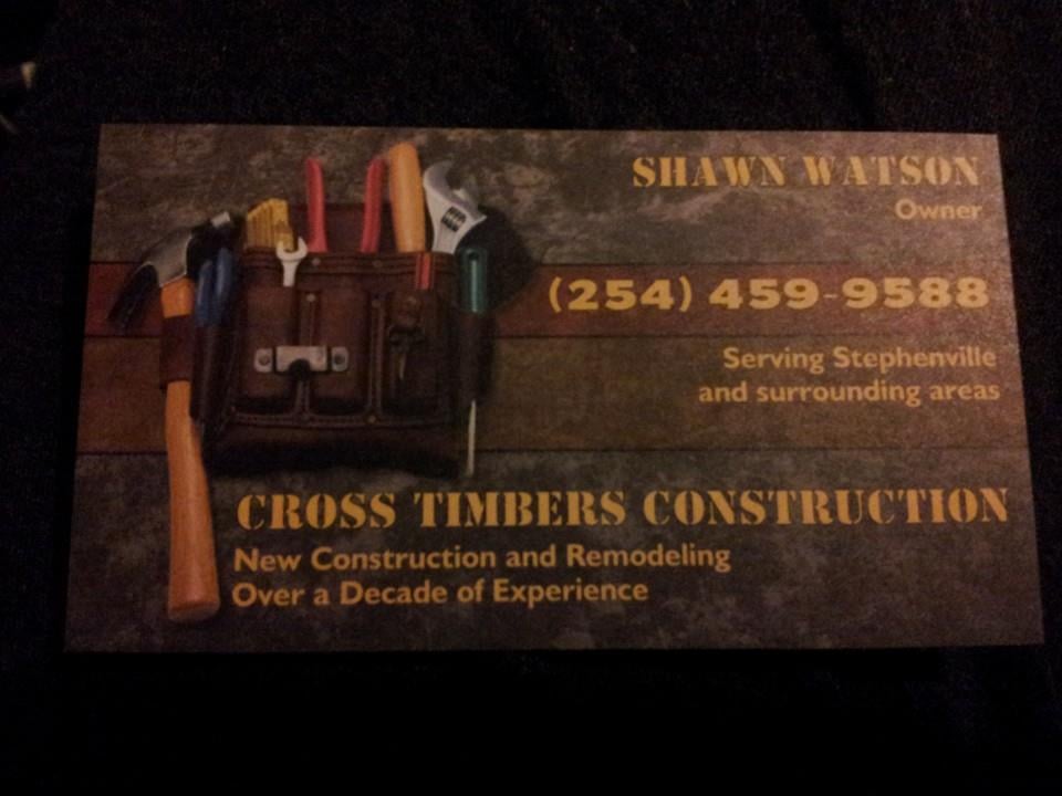 CROSS TIMBERS CONSTRUCTION Updated June 2024 Stephenville, Texas