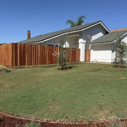 Installed - redwood privacy fence