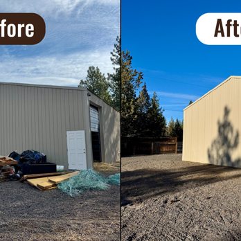 High Desert Junk Removal - Big job here in Sisters! This was a lot of work but the results we satisfying. - Junk Removal & Hauling Near Me - Sisters, Oregon High Desert Junk Removal - Big job here in Sisters! This was a lot of work but the results we satisfying. - Junk Removal & Hauling Near Me - Sisters, Oregon