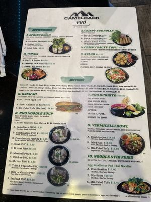 Menu photo 3 Camelback Pho Phoenix, AZ