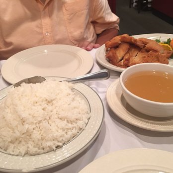 Mandarin House Restaurant - This is a picture of the lemon chicken, white rice and lemon sauce - Chinese Near Me - South Bend, Indiana
