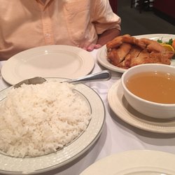 Mandarin House Restaurant - This is a picture of the lemon chicken, white rice and lemon sauce