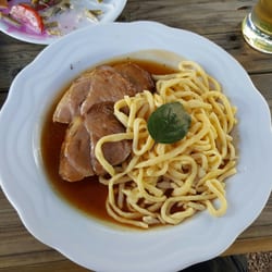 Landgasthof Wörnitz Stuben - Römerschweinebraten m. Spätzghetti
