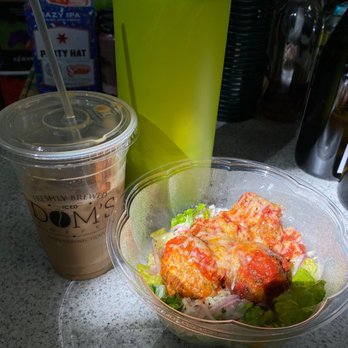 Dom's Coffee - Iced maple latte, meatball salad - Coffee & Tea Near Me - Avon, Connecticut Dom's Coffee - Iced maple latte, meatball salad - Coffee & Tea Near Me - Avon, Connecticut