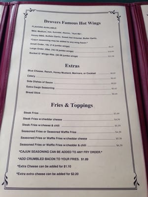 Menu photo 5 Drover's Inn Wellsburg, WV Menu photo 5 Drover's Inn Wellsburg, WV