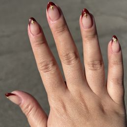 Red French mani
