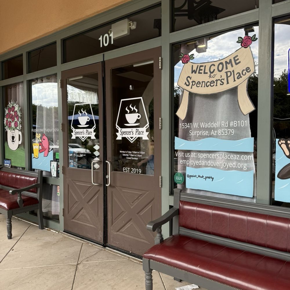 Spencer's Place - Exterior - Coffee & Tea Near Me - Surprise, Arizona Spencer's Place - Exterior - Coffee & Tea Near Me - Surprise, Arizona
