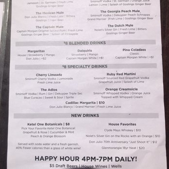 The Draft - Happy hour and cocktail menu - Chicken Wings Near Me - Oceanside, California