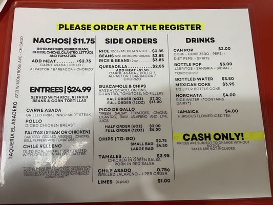 Menu photo 1 Taqueria El Asadero Chicago, IL Menu photo 1 Taqueria El Asadero Chicago, IL
