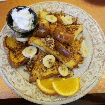 Another Broken Egg Cafe - Thick Sliced Hawaiian French Toast - Bananas Foster Style - Breakfast & Brunch Near Me - Pensacola, Florida Another Broken Egg Cafe - Thick Sliced Hawaiian French Toast - Bananas Foster Style - Breakfast & Brunch Near Me - Pensacola, Florida