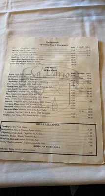 Menu photo 7 Ca' Dario - Goleta Goleta, CA