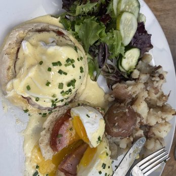 Winkel - Eggs Benedict. Egg cooked perfectly and thick slice of Canadian Bacon - Breakfast & Brunch Near Me - Philadelphia, Pennsylvania Winkel - Eggs Benedict. Egg cooked perfectly and thick slice of Canadian Bacon - Breakfast & Brunch Near Me - Philadelphia, Pennsylvania