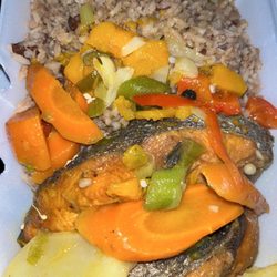Cape Cod Caribbean Cafe - King Fish w rice n peas