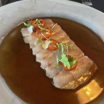Eddie V's Prime Seafood - Yellowtail Sashimi: 5 stars! - Seafood Near Me - Palm Desert, California