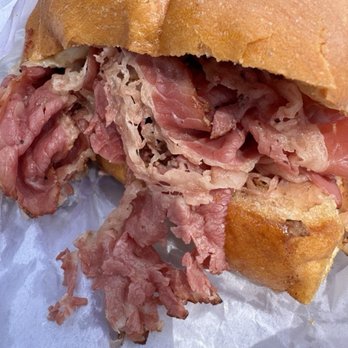 Johnnie's Pastrami Restaurant - 1/2 Hot Pastrami (on a French Roll). Delicious! - American Near Me - Culver City, California Johnnie's Pastrami Restaurant - 1/2 Hot Pastrami (on a French Roll). Delicious! - American Near Me - Culver City, California