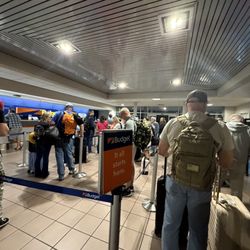 Budget Rent A Car - The line in front that is not moving