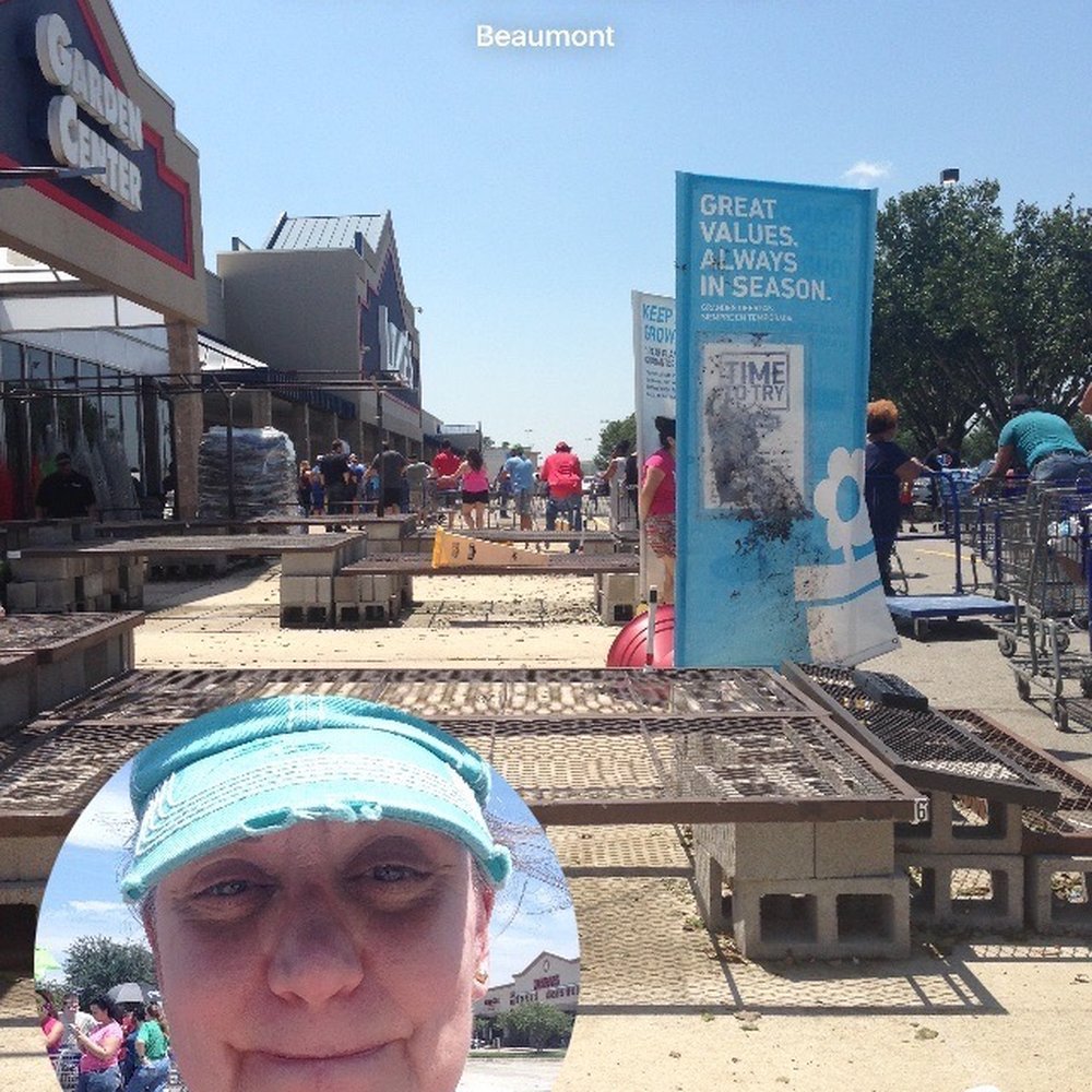 Hurricane Harvey line to buy bottled water 2 hours later. Sunburned. But 5 cartons in tow Hurricane Harvey line to buy bottled water 2 hours later. Sunburned. But 5 cartons in tow