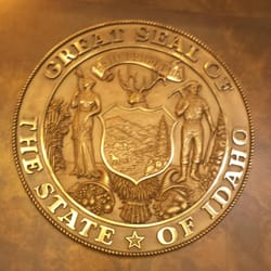 Idaho Supreme Court - State seal inside the Idaho Supreme Court.