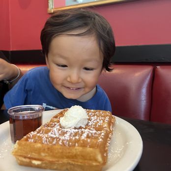 Russell's - Happy boy! Can't wait to devour the waffle! - American Near Me - Pasadena, California Russell's - Happy boy! Can't wait to devour the waffle! - American Near Me - Pasadena, California