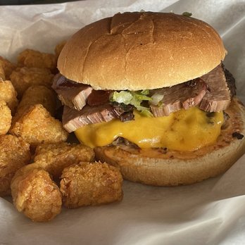 Rooster's Roadhouse - Brisket burger - Barbeque Near Me - Decatur, Texas Rooster's Roadhouse - Brisket burger - Barbeque Near Me - Decatur, Texas