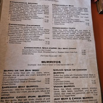 Mi Casa Restaurant - Menu - Mexican Near Me - Benson, Arizona