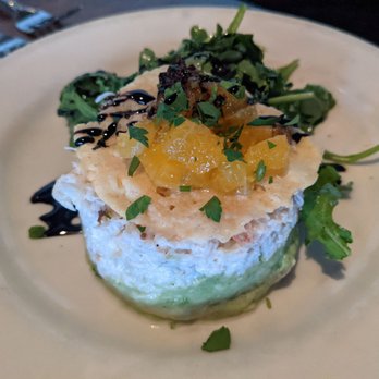 Oswald - Dungeness Crab 26 with avocado, Grana crisp, greens & orange - New American Near Me - Santa Cruz, California Oswald - Dungeness Crab 26 with avocado, Grana crisp, greens & orange - New American Near Me - Santa Cruz, California