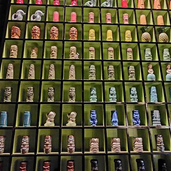 Golden Monkey Tiki Lounge - Ceramic tiki ware! - Cocktail Bars Near Me - Las Vegas, Nevada