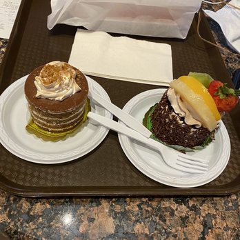 Shatila Bakery - Dearborn - Dessert time: the one on the right had visual appeal but the other one was the tasty champion! - Desserts Near Me - Dearborn, Michigan