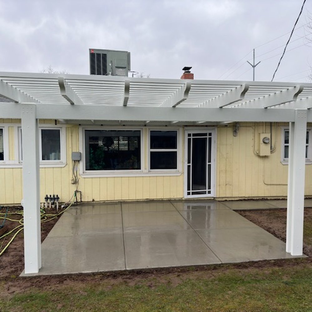 Five Star Home Improvement - New concrete pad and patio cover. - Patio Coverings Near Me - Sacramento, California
