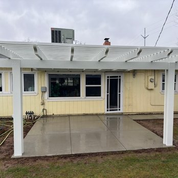 Five Star Home Improvement - New concrete pad and patio cover. - Patio Coverings Near Me - Sacramento, California Five Star Home Improvement - New concrete pad and patio cover. - Patio Coverings Near Me - Sacramento, California